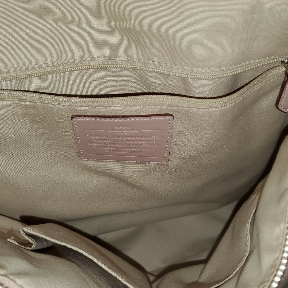 pinkish coach bag 14 X 11
